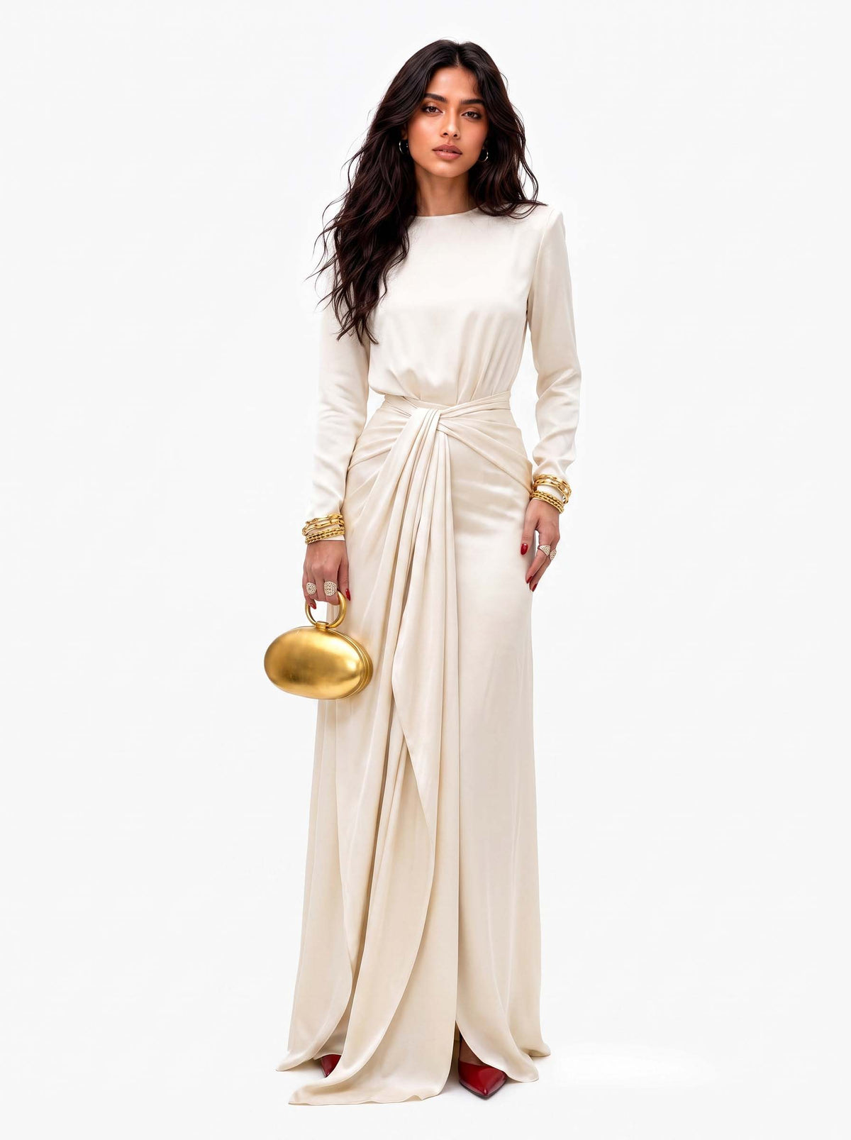 Kamilla – Elegáns sátén maxi ruha