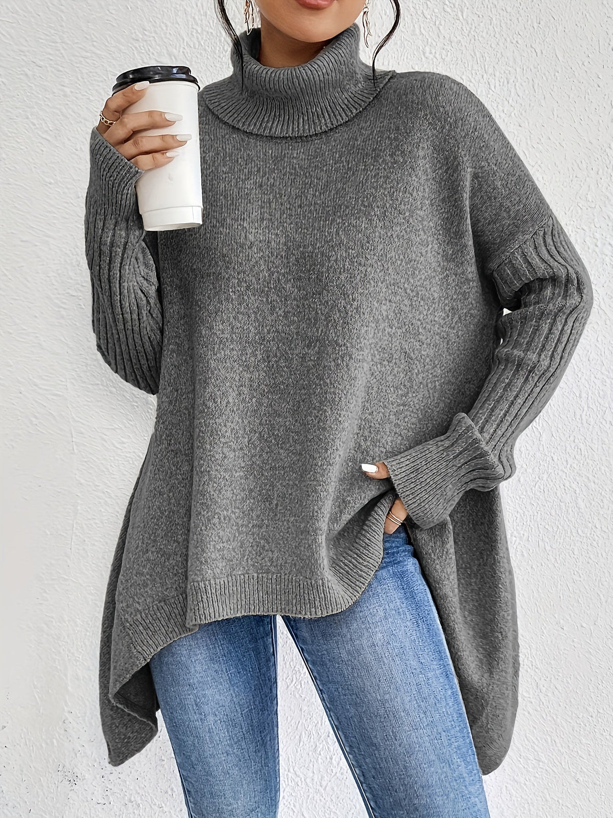 Lili – Elegáns magas nyakú pulóver