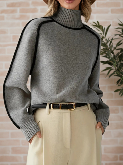 Lili – Elegáns magas nyakú pulóver