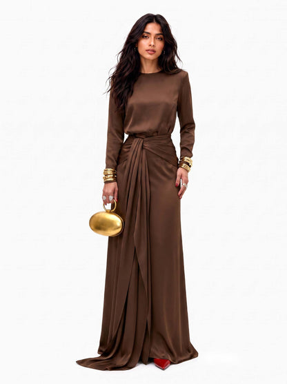 Kamilla – Elegáns sátén maxi ruha