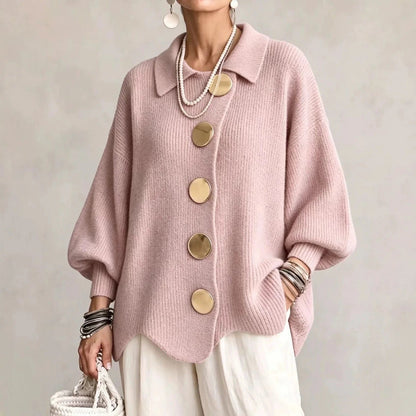 Kamilla – Oversized galléros gombos kardigán