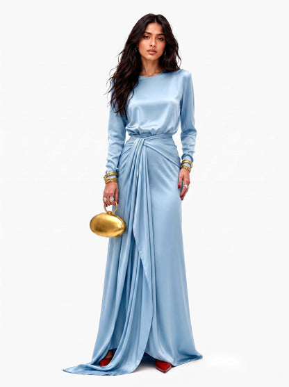 Kamilla – Elegáns sátén maxi ruha