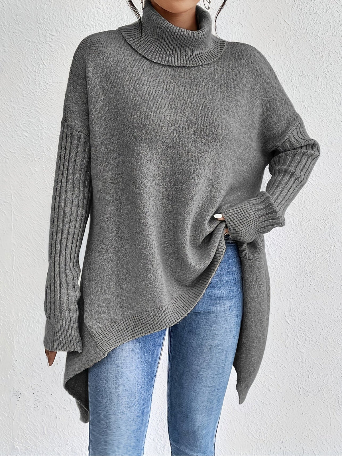 Lili – Elegáns magas nyakú pulóver