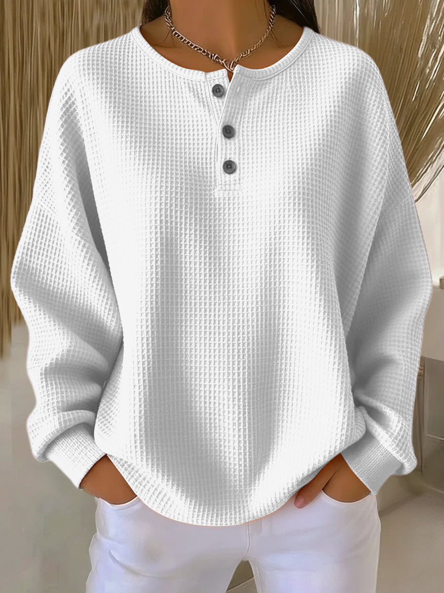 Bianka – Csíkos Henley pulóver