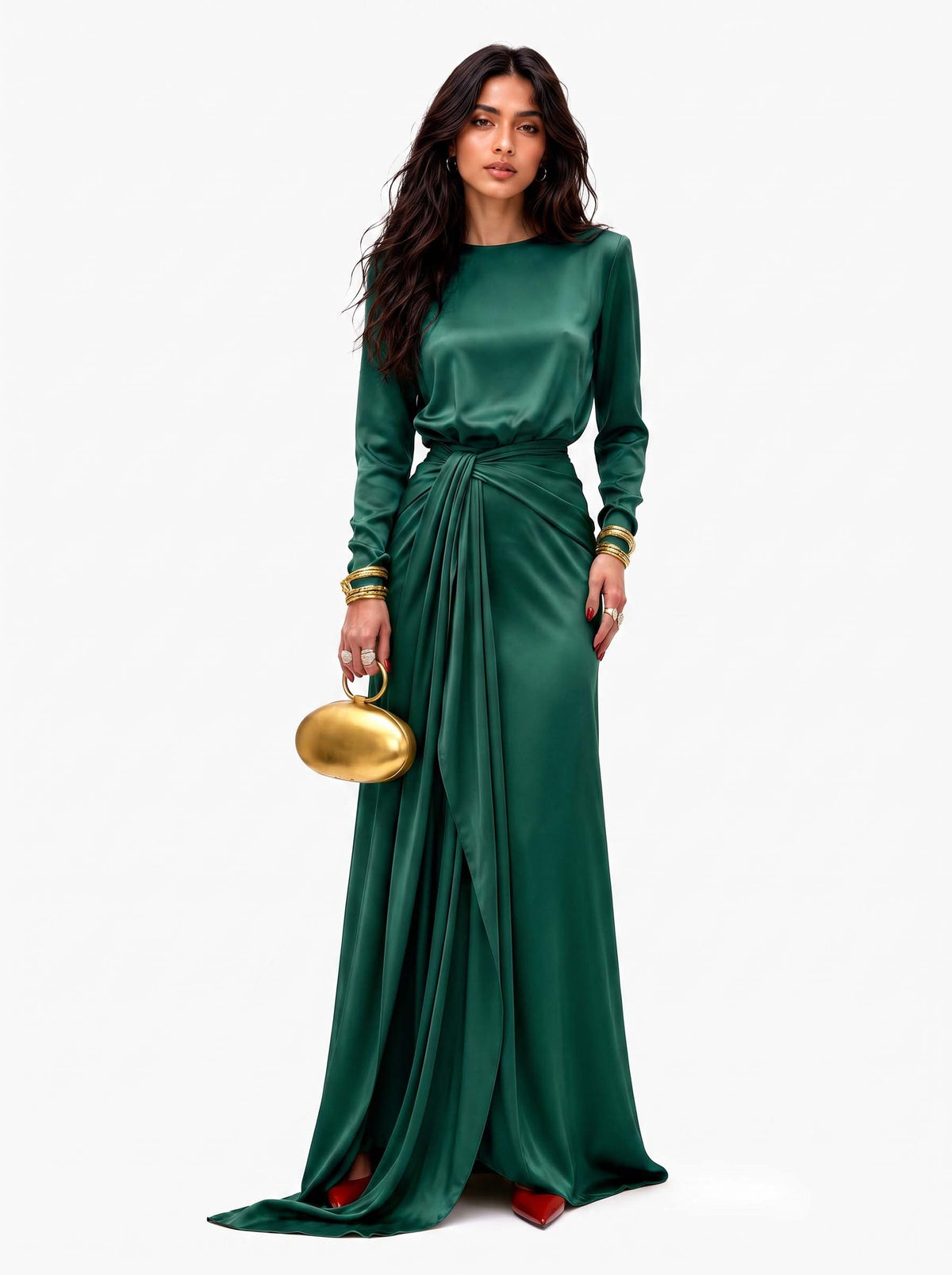 Kamilla – Elegáns sátén maxi ruha