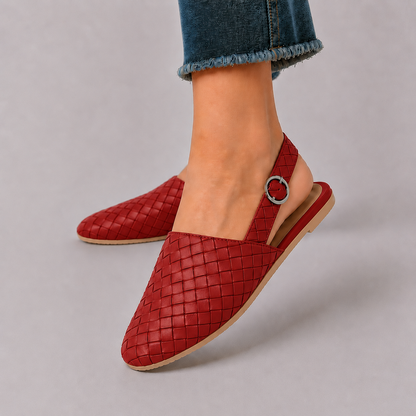 Emese – Elegáns fonott slip-on mokaszinok
