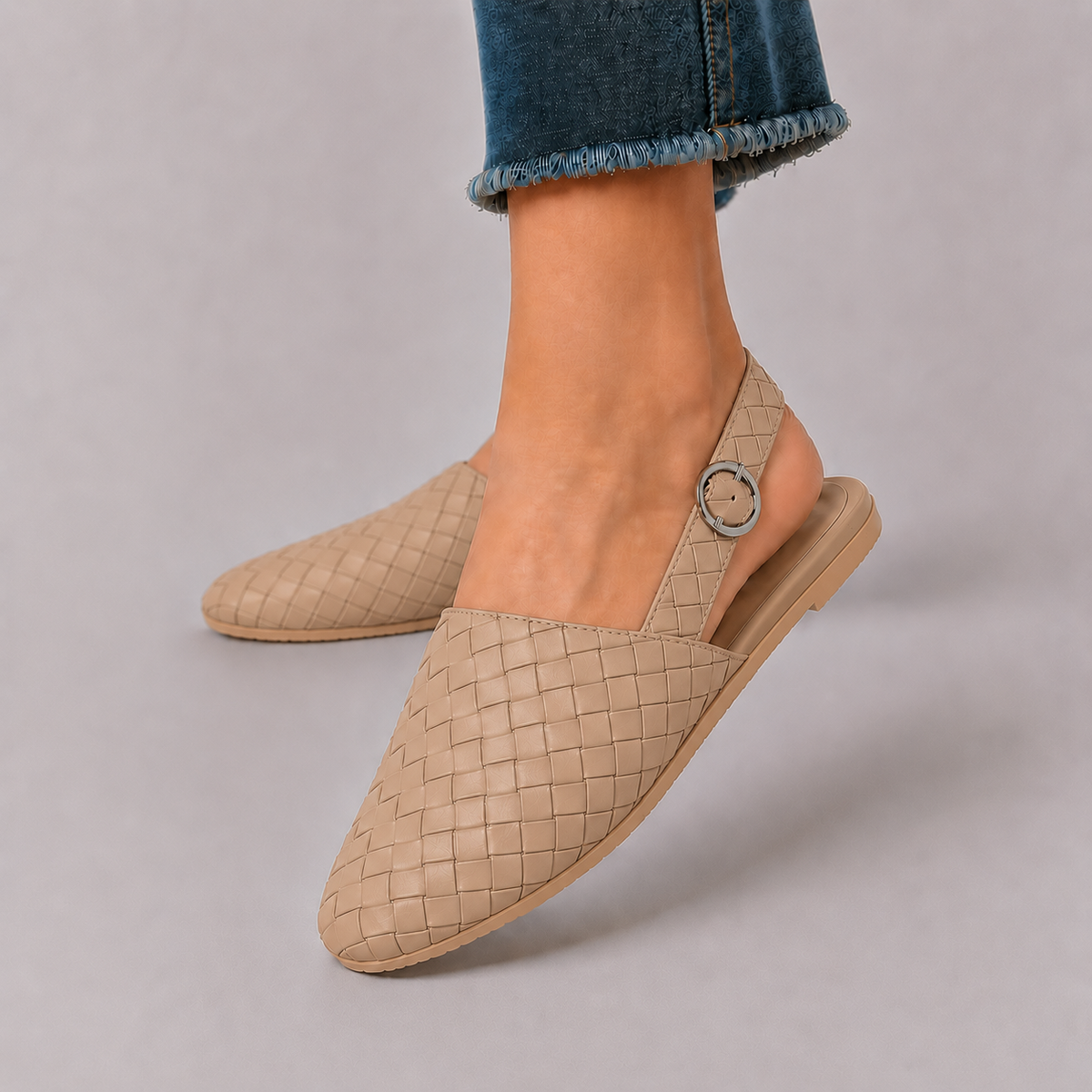 Emese – Elegáns fonott slip-on mokaszinok