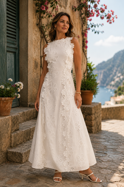 Lili – Elegáns hímzett maxi ruha