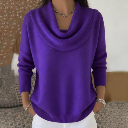 Júlia – Drapélt galléros pulóver
