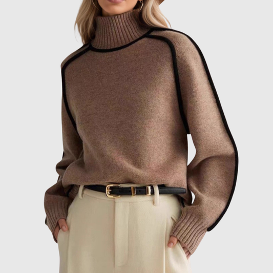 Lili – Elegáns magas nyakú pulóver