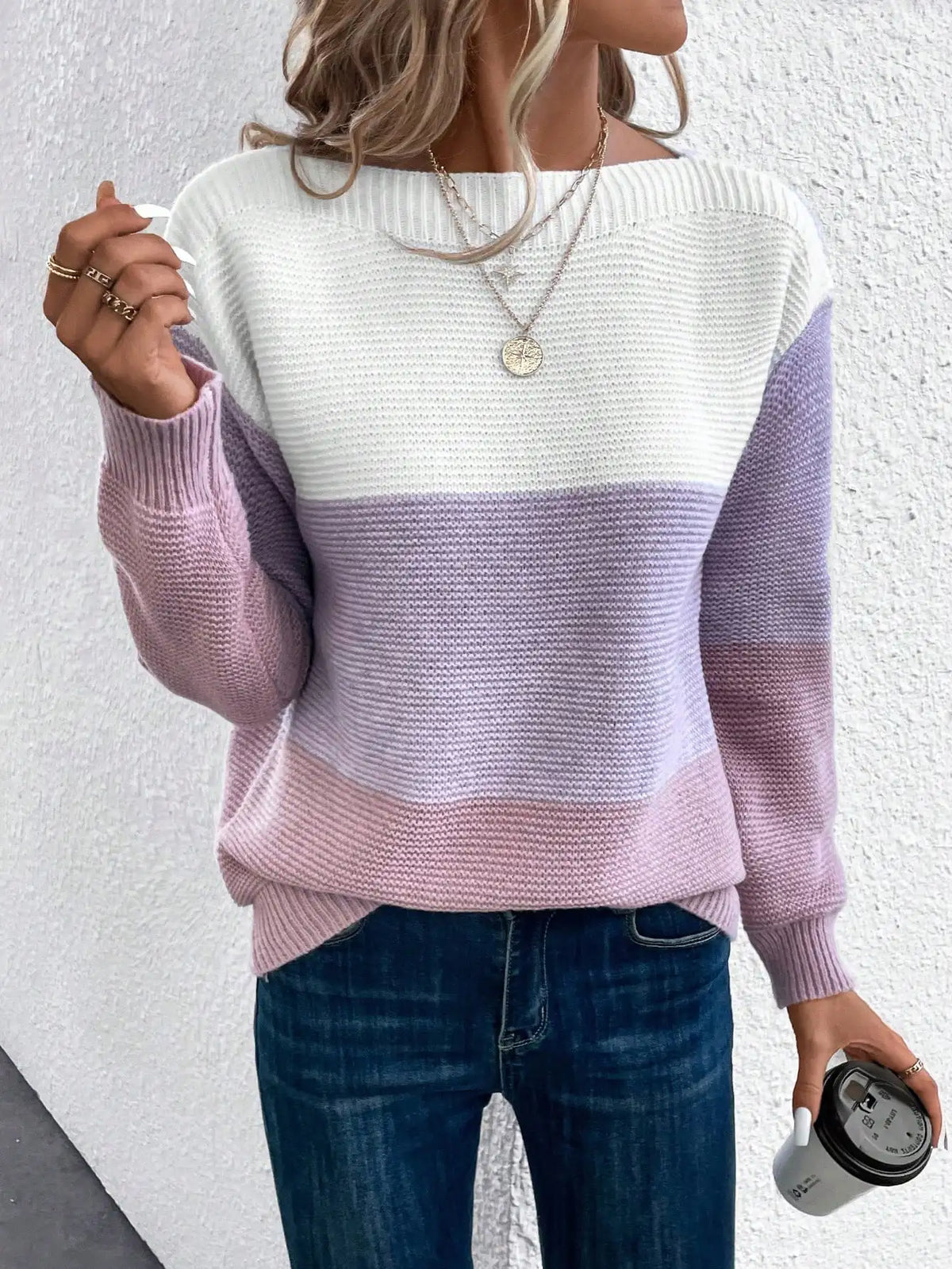 Lara – Ombre hatású puha pulóver