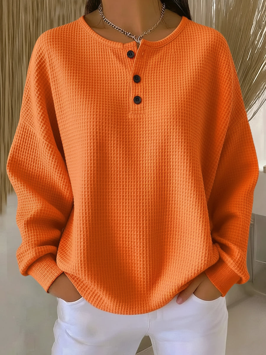 Bianka – Csíkos Henley pulóver