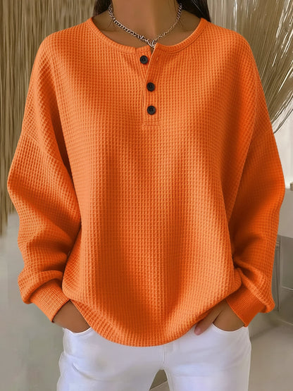 Bianka – Csíkos Henley pulóver