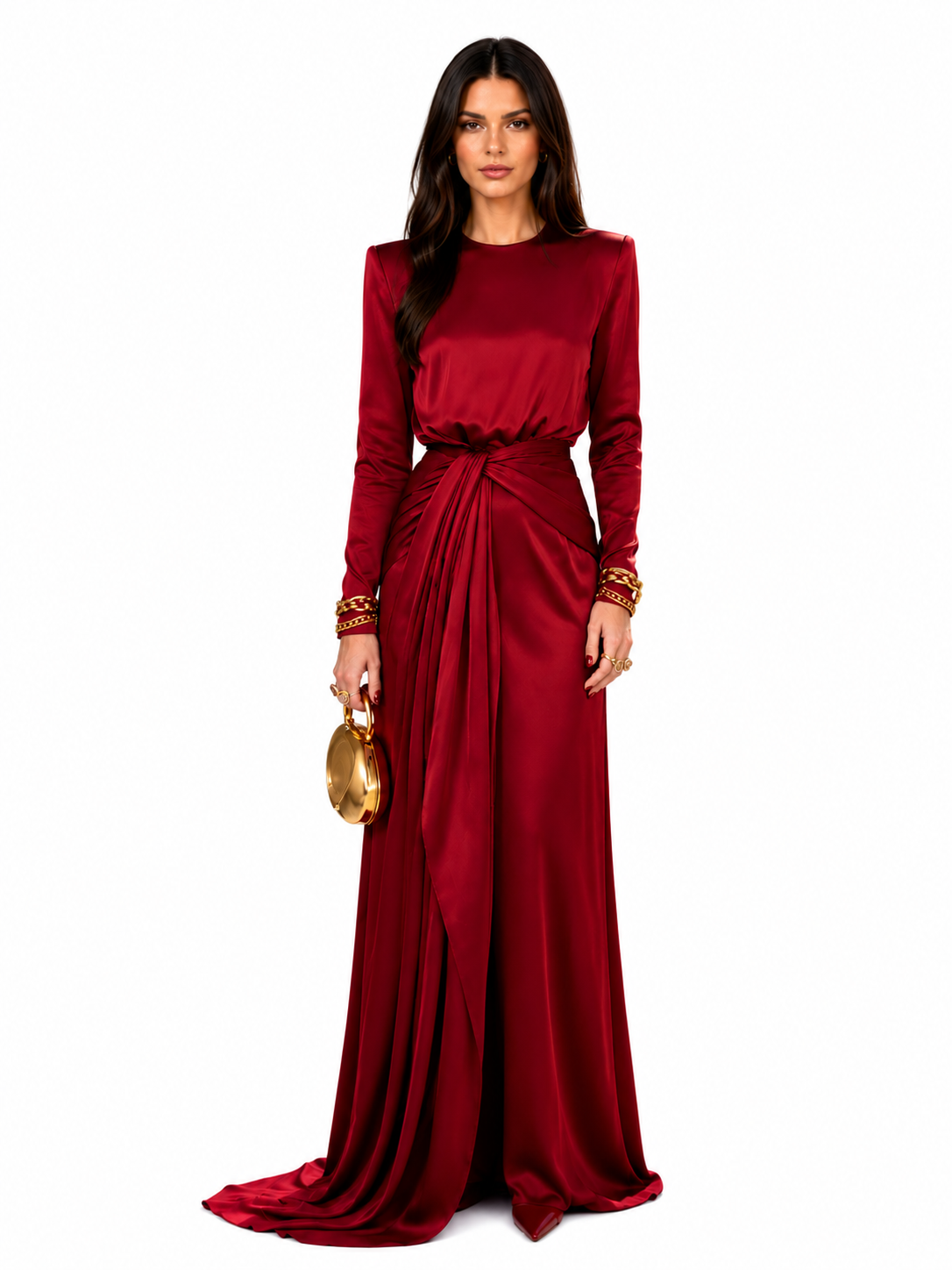 Kamilla – Elegáns sátén maxi ruha