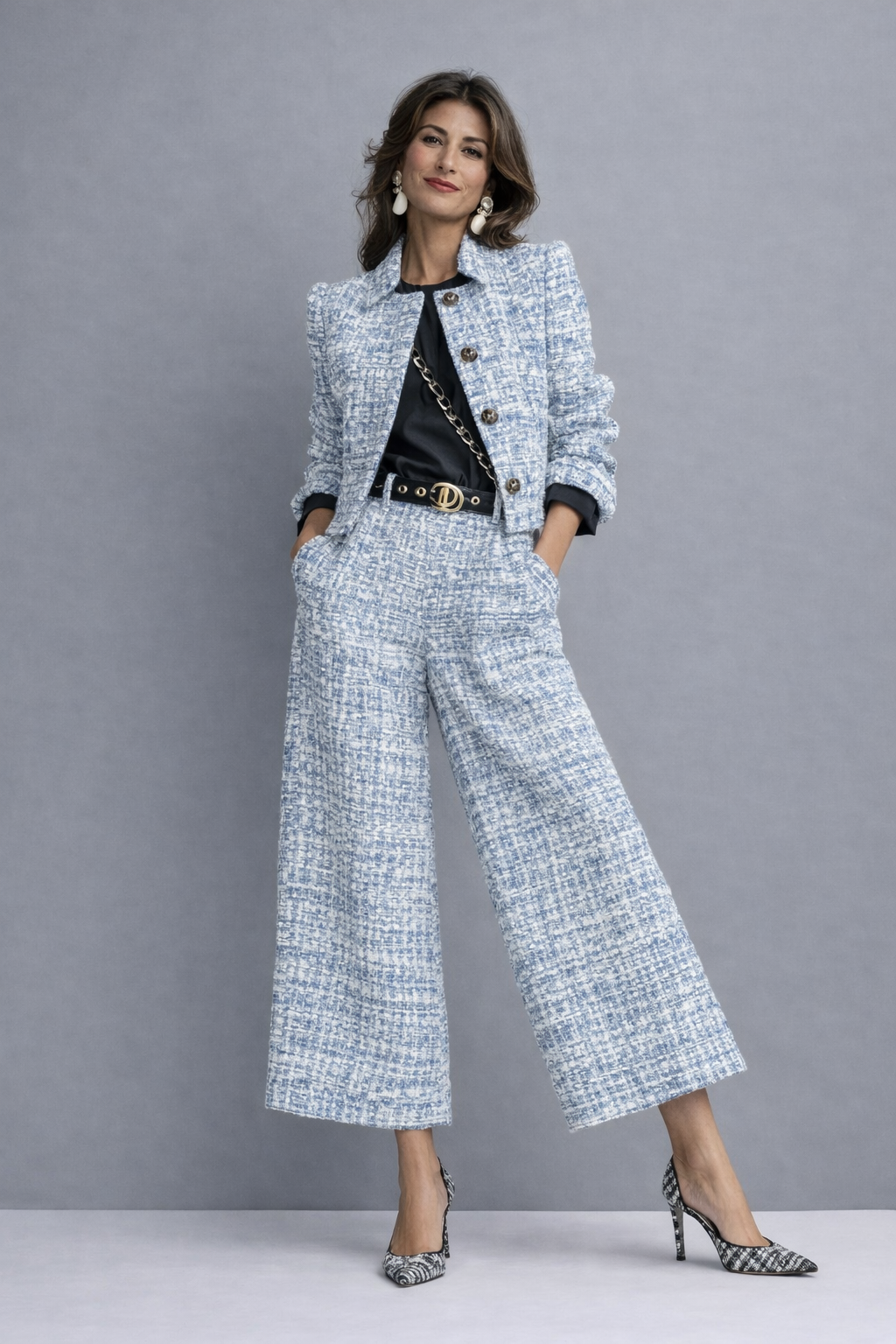 Kinga – Elegáns tweed készlet hűvös napokra