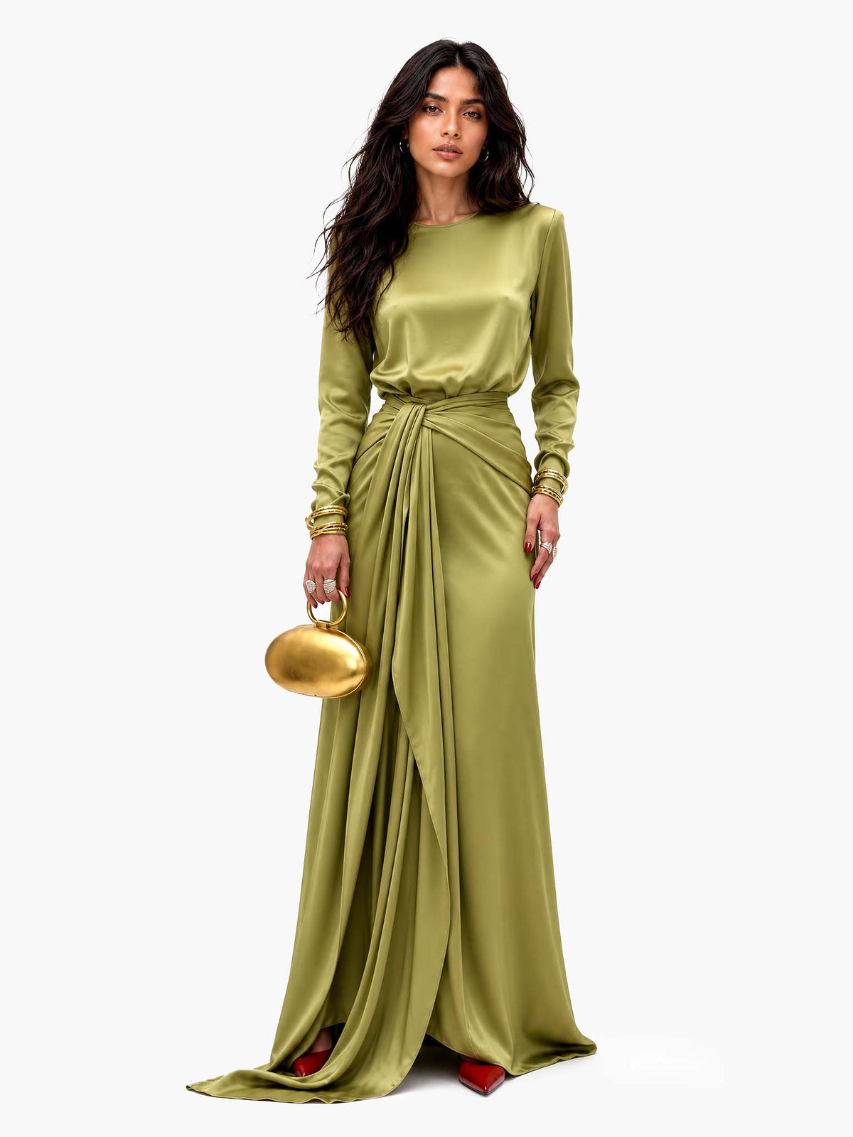 Kamilla – Elegáns sátén maxi ruha