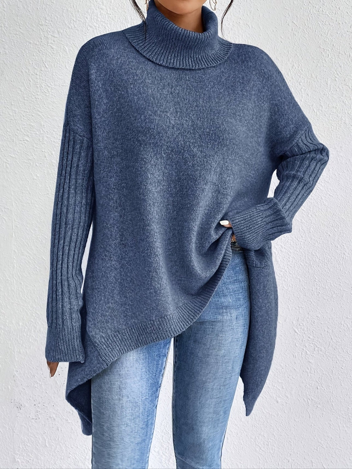 Lili – Elegáns magas nyakú pulóver