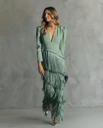 Zita – Elegáns bojtos ujjú ruha