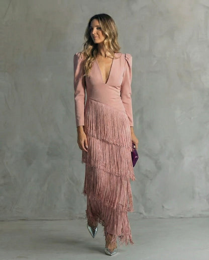 Zita – Elegáns bojtos ujjú ruha