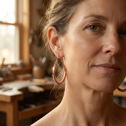 Cecília réz fülbevaló