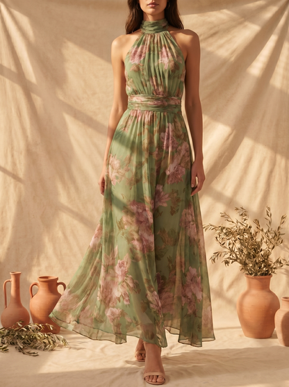 Kamilla – Elegáns virágmintás maxi ruha