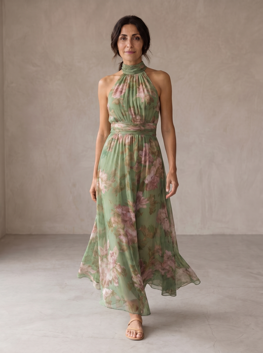 Kamilla – Elegáns virágmintás maxi ruha