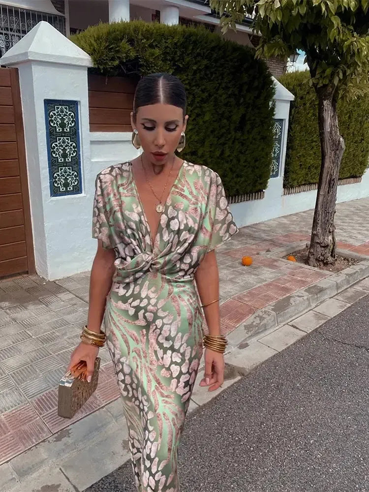 Lili – Elegáns midi ruha réz árnyalatokban