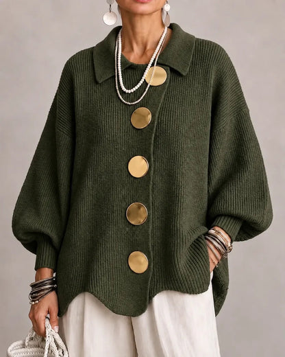 Kamilla – Oversized galléros gombos kardigán
