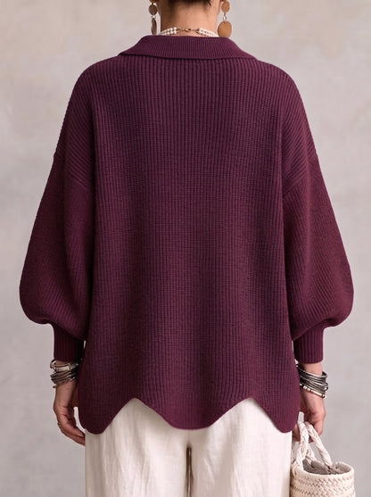 Kamilla – Oversized galléros gombos kardigán