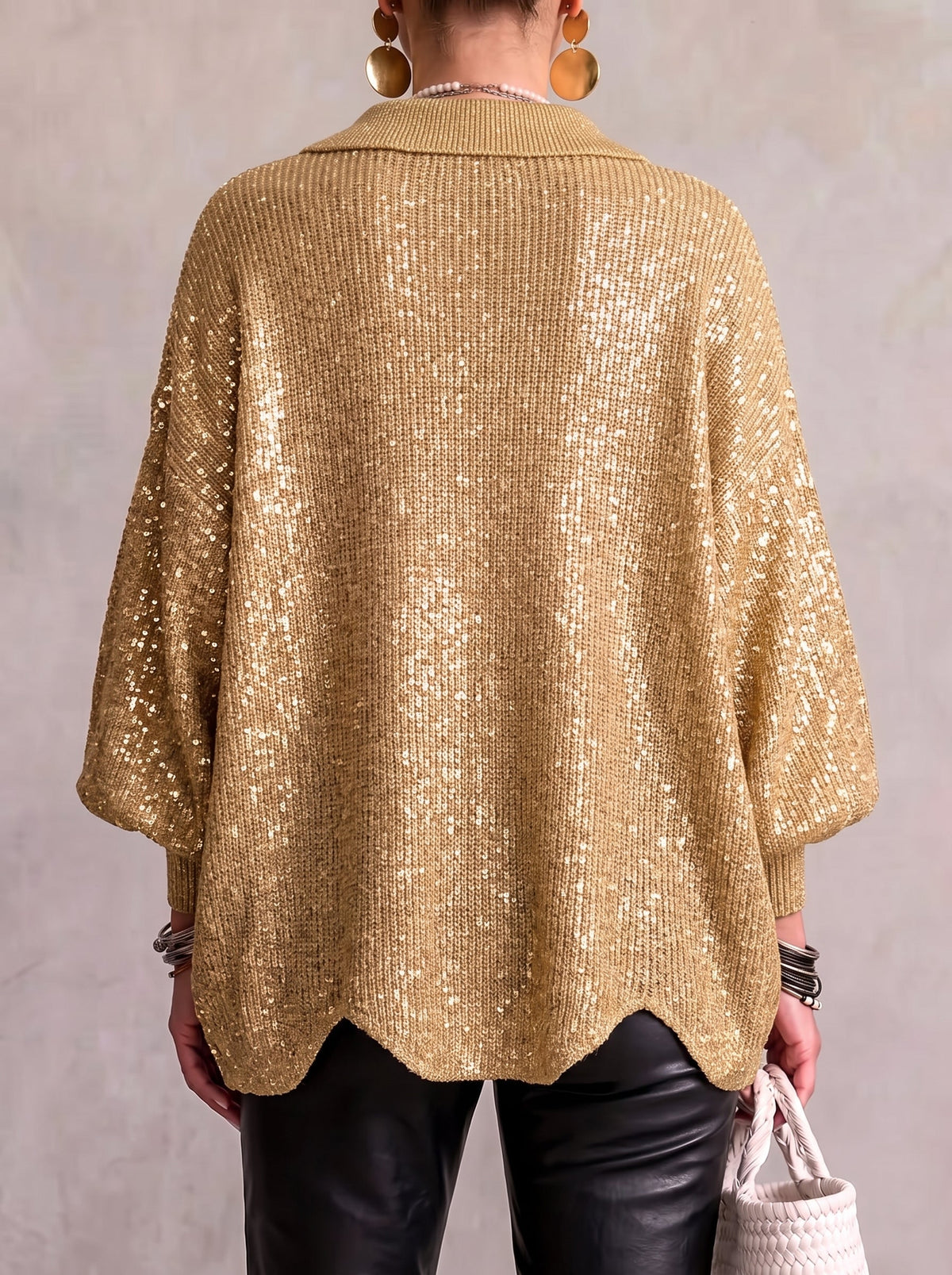 Kamilla – Oversized galléros gombos kardigán