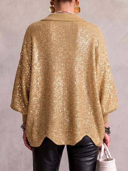 Kamilla – Oversized galléros gombos kardigán